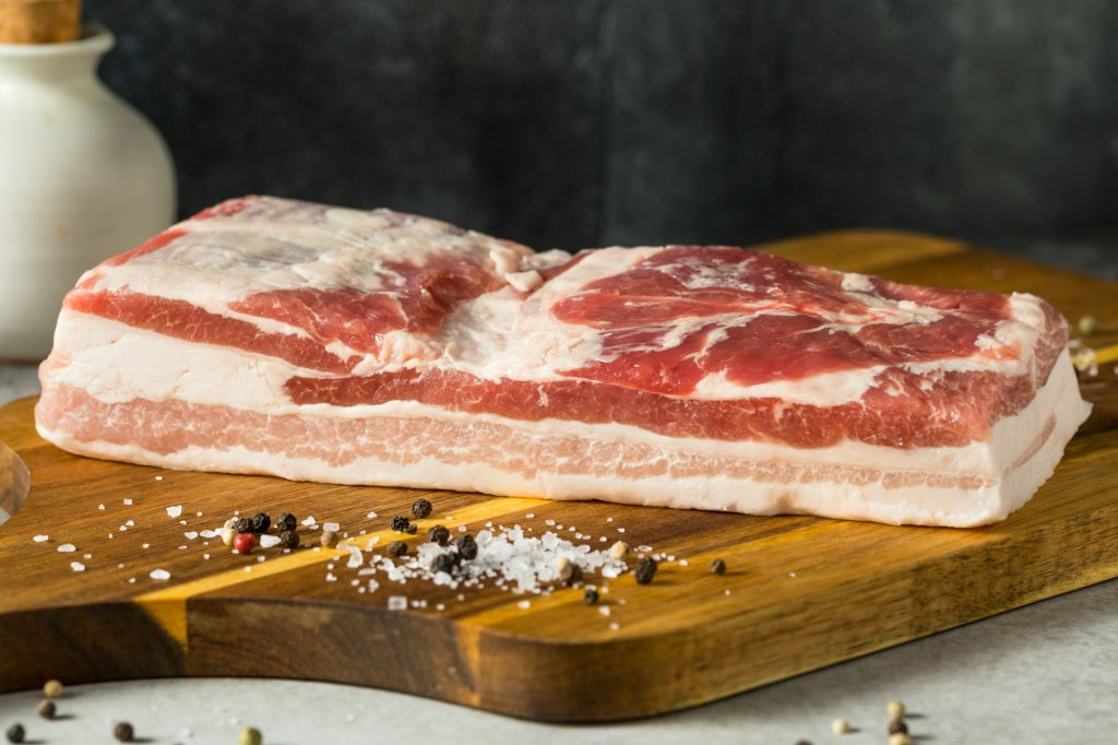 Raw Red Organic Pork Belly